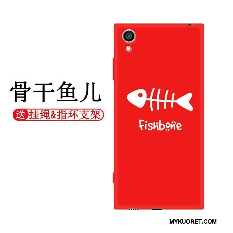 Kuori Sony Xperia Xa1 Plus Silikoni Punainen Musta, Kotelo Sony Xperia Xa1 Plus Laukut Puhelimen Kuoret Persoonallisuus