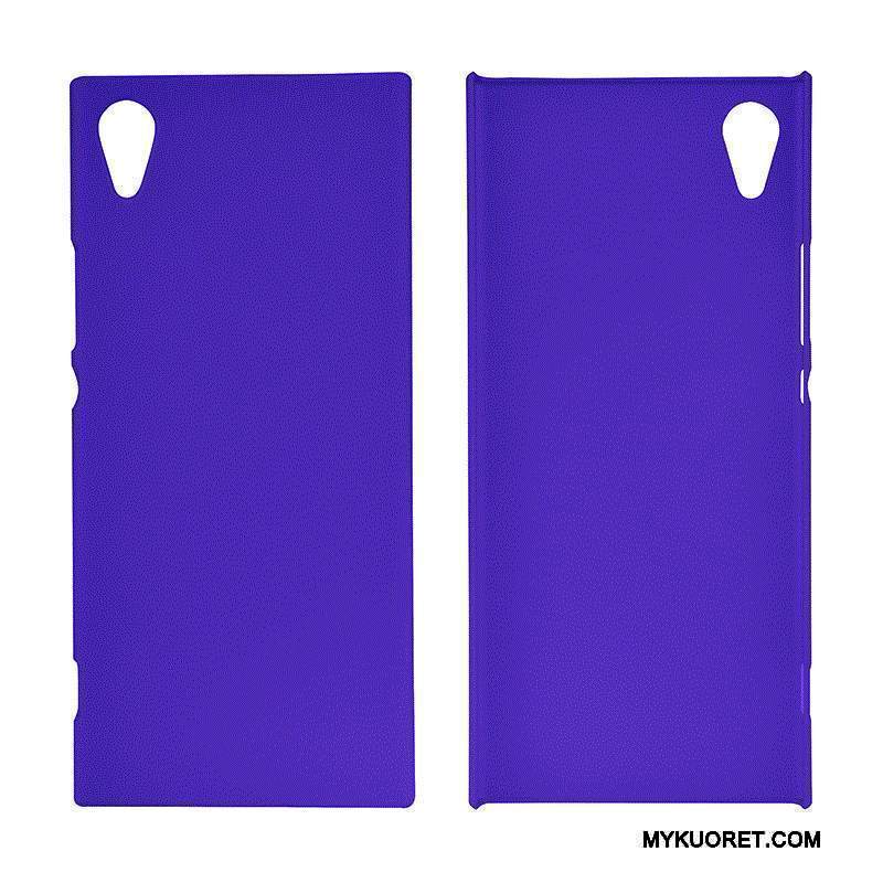 Kuori Sony Xperia Xa1 Suojaus Kova Pesty Suede, Kotelo Sony Xperia Xa1 Sininen Puhelimen Kuoret