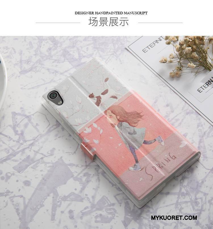 Kuori Sony Xperia Xa1 Ultra Laukut Puhelimen Kuoret Murtumaton, Kotelo Sony Xperia Xa1 Ultra Nahka Jauhe