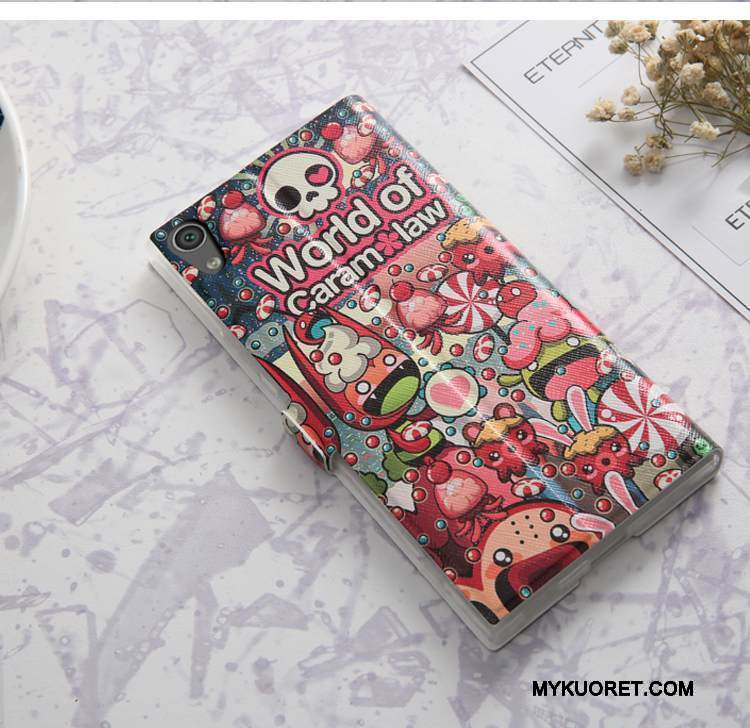 Kuori Sony Xperia Xa1 Ultra Laukut Puhelimen Kuoret Murtumaton, Kotelo Sony Xperia Xa1 Ultra Nahka Jauhe