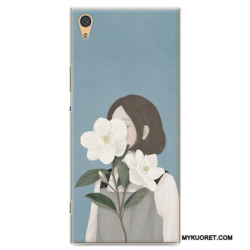 Kuori Sony Xperia Xa1 Ultra Maalaus Syvä Väri Jauhe, Kotelo Sony Xperia Xa1 Ultra Suojaus Pieni Puhelimen Kuoret