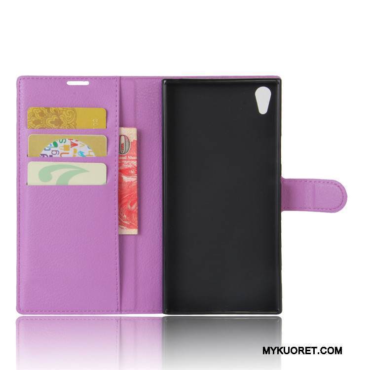 Kuori Sony Xperia Xa1 Ultra Nahka Vihreä Puhelimen Kuoret, Kotelo Sony Xperia Xa1 Ultra Suojaus