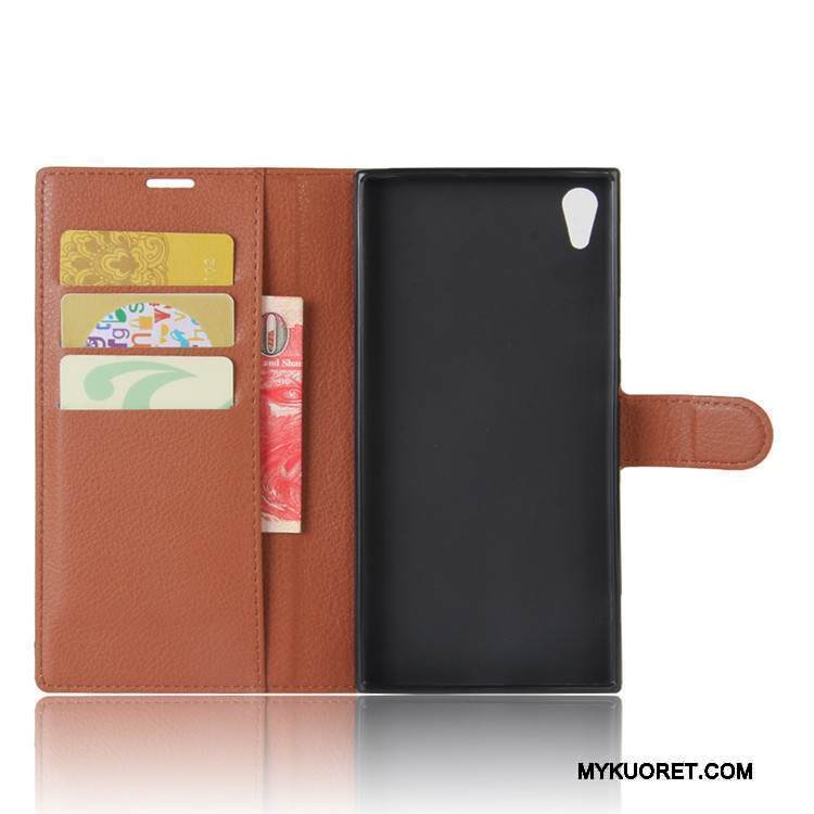 Kuori Sony Xperia Xa1 Ultra Nahka Vihreä Puhelimen Kuoret, Kotelo Sony Xperia Xa1 Ultra Suojaus