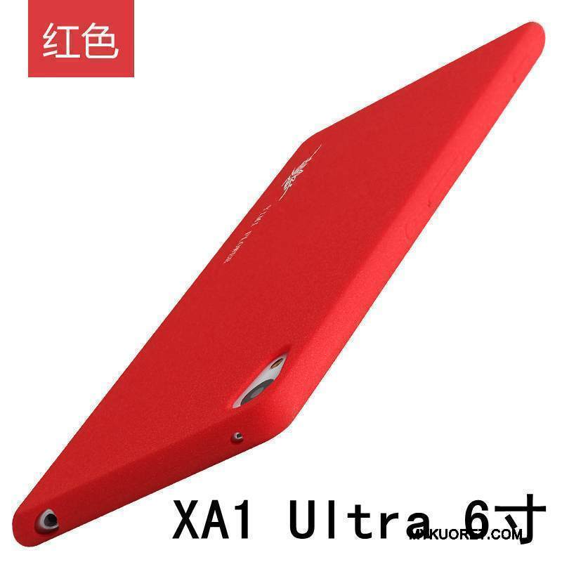 Kuori Sony Xperia Xa1 Ultra Pehmeä Neste Puhelimen Kuoret Murtumaton, Kotelo Sony Xperia Xa1 Ultra Laukut Pesty Suede Punainen