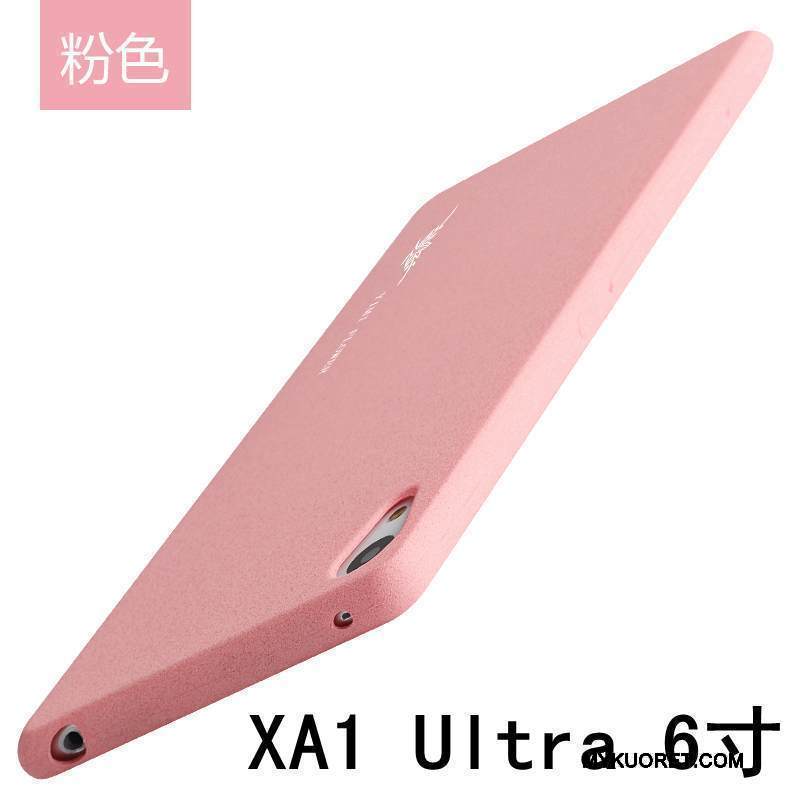 Kuori Sony Xperia Xa1 Ultra Pehmeä Neste Puhelimen Kuoret Murtumaton, Kotelo Sony Xperia Xa1 Ultra Laukut Pesty Suede Punainen