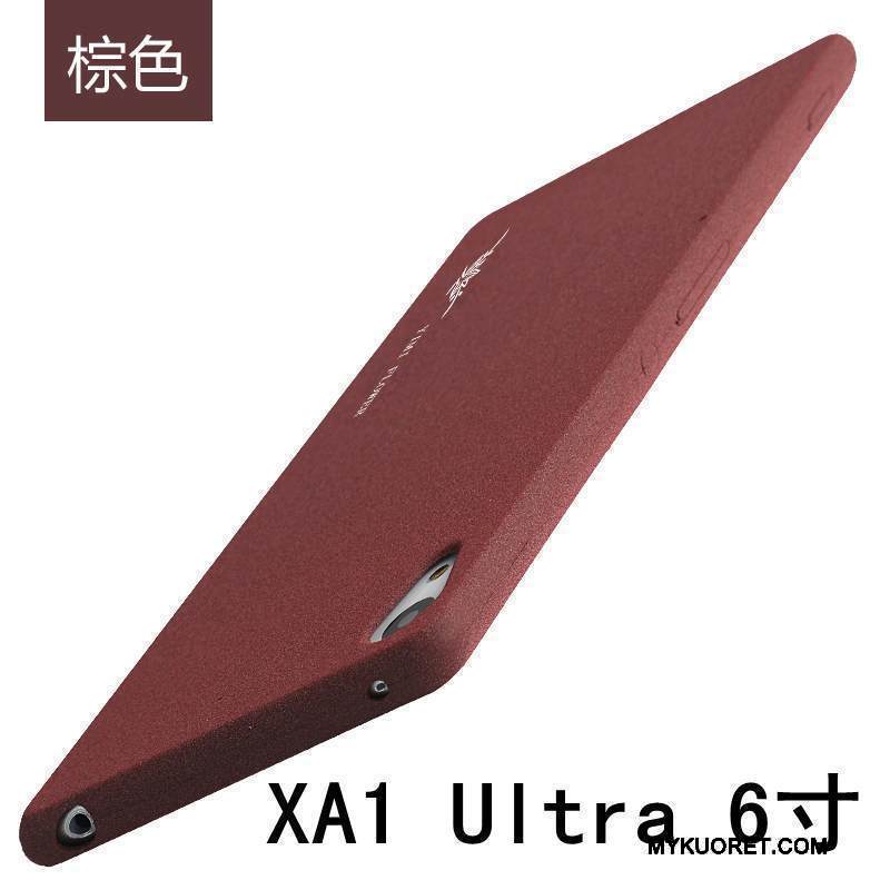 Kuori Sony Xperia Xa1 Ultra Pehmeä Neste Puhelimen Kuoret Murtumaton, Kotelo Sony Xperia Xa1 Ultra Laukut Pesty Suede Punainen