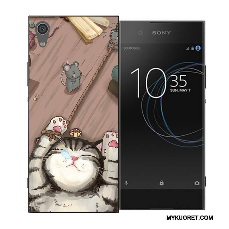 Kuori Sony Xperia Xa1 Ultra Sarjakuva Kova Puhelimen Kuoret, Kotelo Sony Xperia Xa1 Ultra Suojaus Persoonallisuus Tummansininen