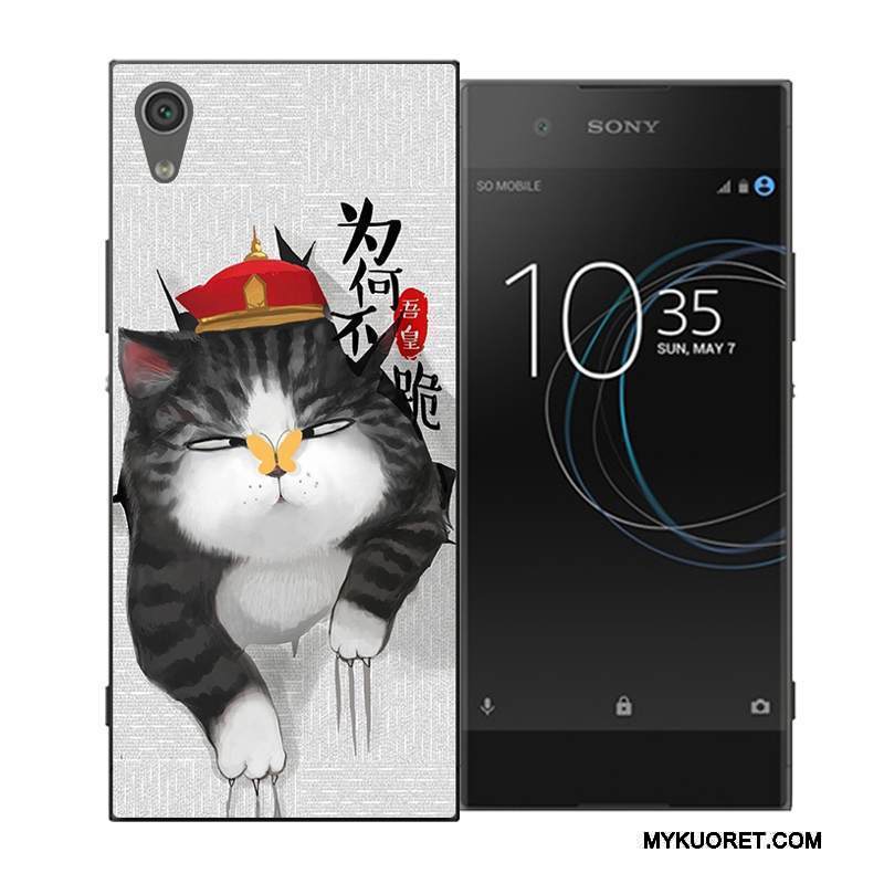 Kuori Sony Xperia Xa1 Ultra Sarjakuva Kova Puhelimen Kuoret, Kotelo Sony Xperia Xa1 Ultra Suojaus Persoonallisuus Tummansininen