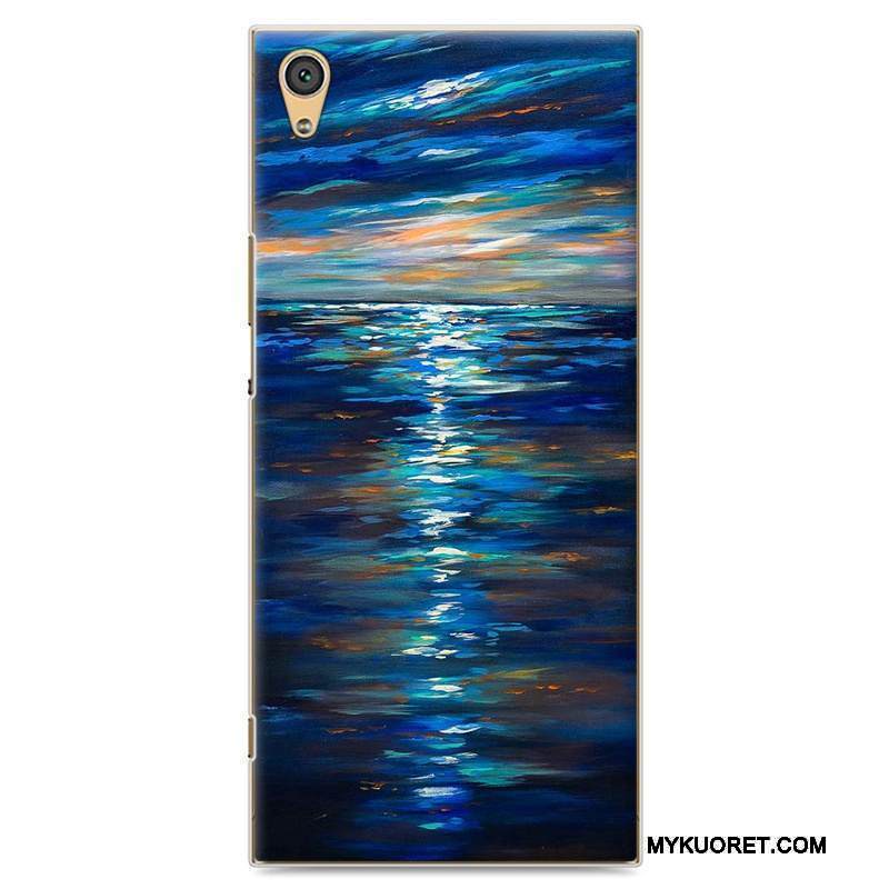 Kuori Sony Xperia Xa1 Ultra Sarjakuva Puhelimen Kuoret Trendi, Kotelo Sony Xperia Xa1 Ultra Maalaus Sininen