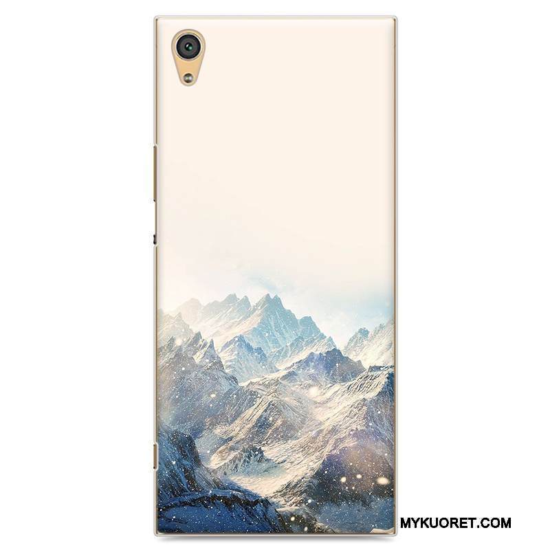 Kuori Sony Xperia Xa1 Ultra Suojaus Taide Kova, Kotelo Sony Xperia Xa1 Ultra Maalaus Puhelimen Kuoret Vaaleansininen