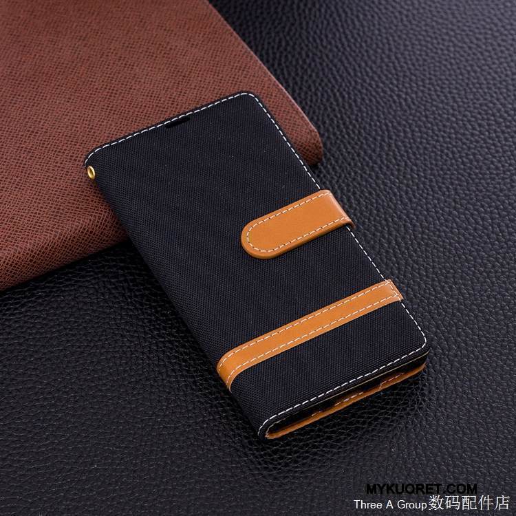 Kuori Sony Xperia Xa2 Nahka Kortti Puhelimen Kuoret, Kotelo Sony Xperia Xa2 Kuoret Denimi Murtumaton