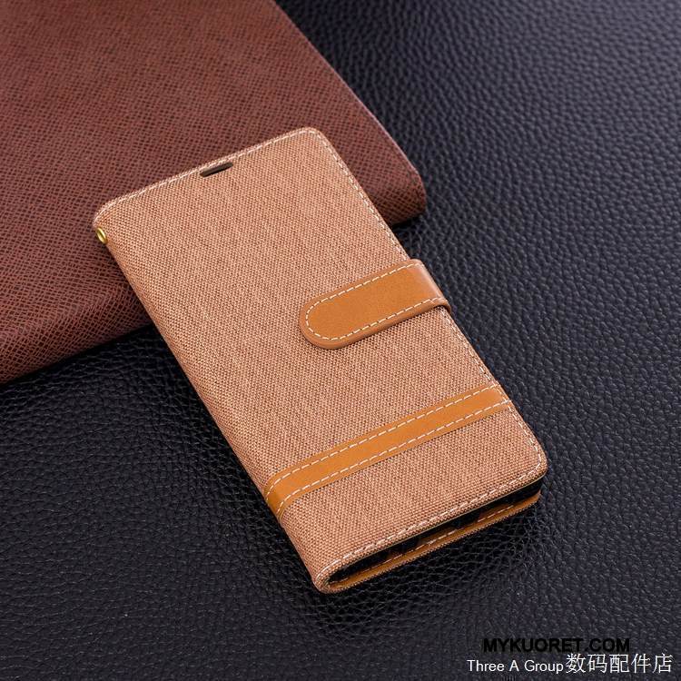 Kuori Sony Xperia Xa2 Nahka Kortti Puhelimen Kuoret, Kotelo Sony Xperia Xa2 Kuoret Denimi Murtumaton