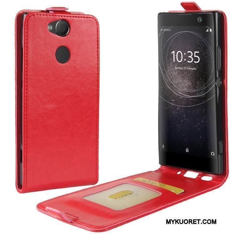 Kuori Sony Xperia Xa2 Nahka Puhelimen Kuoret Valkoinen, Kotelo Sony Xperia Xa2 Suojaus