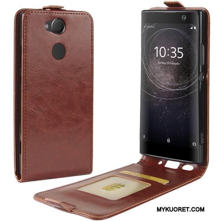 Kuori Sony Xperia Xa2 Nahka Puhelimen Kuoret Valkoinen, Kotelo Sony Xperia Xa2 Suojaus