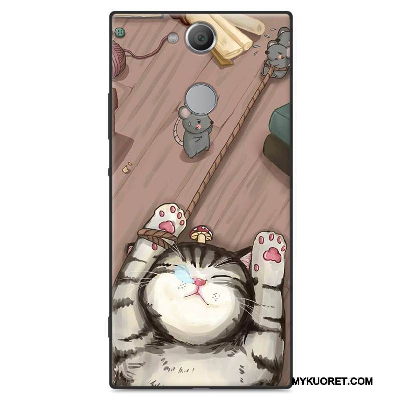 Kuori Sony Xperia Xa2 Silikoni Vihreä Pesty Suede, Kotelo Sony Xperia Xa2 Laukut Puhelimen Kuoret Murtumaton