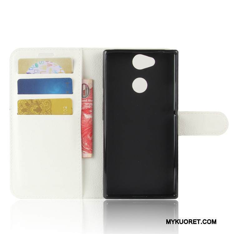 Kuori Sony Xperia Xa2 Suojaus Kortti Jauhe, Kotelo Sony Xperia Xa2 Nahka