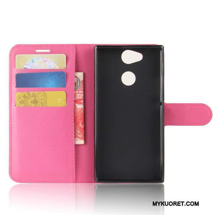 Kuori Sony Xperia Xa2 Suojaus Kortti Jauhe, Kotelo Sony Xperia Xa2 Nahka