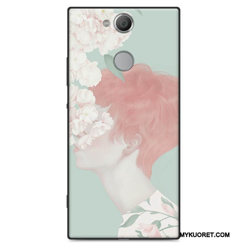 Kuori Sony Xperia Xa2 Suojaus Vaaleansininen Taide, Kotelo Sony Xperia Xa2 Laukut Puhelimen Kuoret Pesty Suede