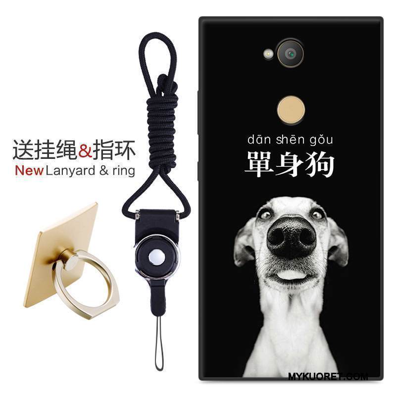 Kuori Sony Xperia Xa2 Ultra Laukut Pesty Suede Puhelimen Kuoret, Kotelo Sony Xperia Xa2 Ultra Sarjakuva Musta