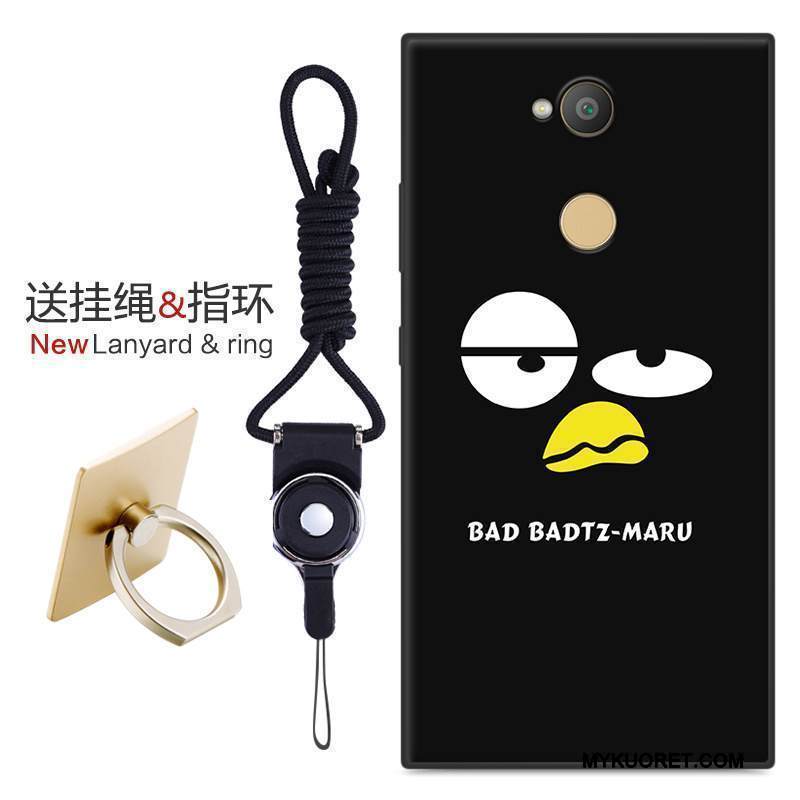 Kuori Sony Xperia Xa2 Ultra Laukut Pesty Suede Puhelimen Kuoret, Kotelo Sony Xperia Xa2 Ultra Sarjakuva Musta