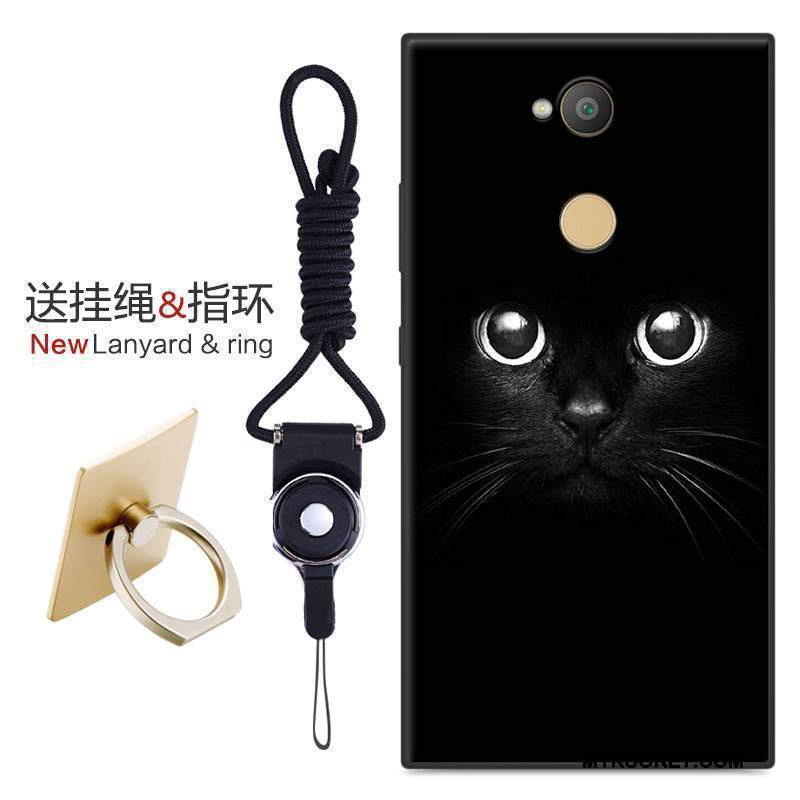 Kuori Sony Xperia Xa2 Ultra Laukut Pesty Suede Puhelimen Kuoret, Kotelo Sony Xperia Xa2 Ultra Sarjakuva Musta