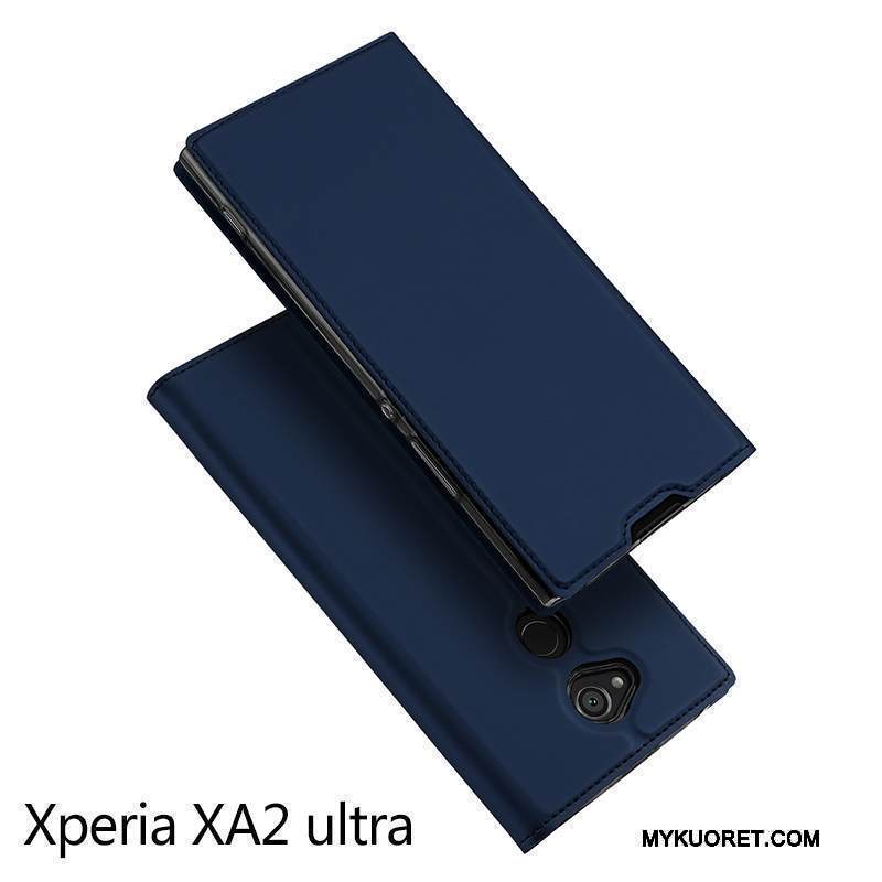 Kuori Sony Xperia Xa2 Ultra Nahka Murtumaton Trendi, Kotelo Sony Xperia Xa2 Ultra Laukut Kortti Kulta