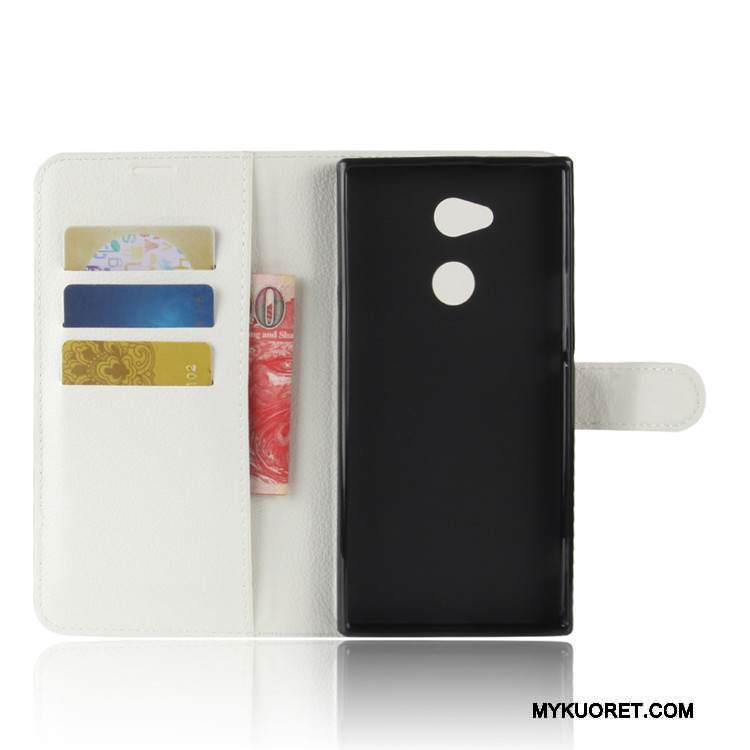 Kuori Sony Xperia Xa2 Ultra Nahka Puhelimen Kuoret Kortti, Kotelo Sony Xperia Xa2 Ultra Suojaus Vaaleansininen