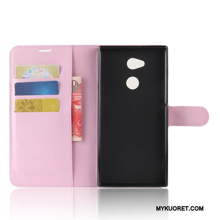 Kuori Sony Xperia Xa2 Ultra Nahka Puhelimen Kuoret Kortti, Kotelo Sony Xperia Xa2 Ultra Suojaus Vaaleansininen