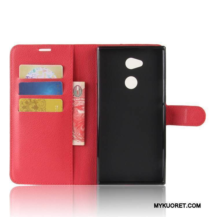 Kuori Sony Xperia Xa2 Ultra Nahka Puhelimen Kuoret Kortti, Kotelo Sony Xperia Xa2 Ultra Suojaus Vaaleansininen