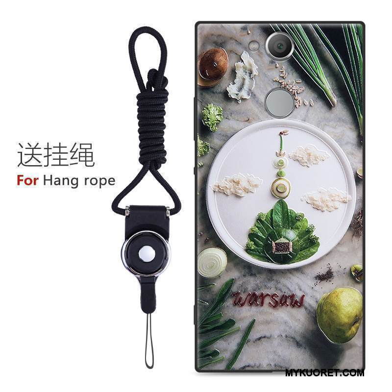 Kuori Sony Xperia Xa2 Ultra Sarjakuva Puhelimen Kuoret Keltainen, Kotelo Sony Xperia Xa2 Ultra Pehmeä Neste Trendi Pesty Suede