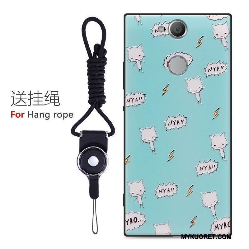 Kuori Sony Xperia Xa2 Ultra Sarjakuva Puhelimen Kuoret Keltainen, Kotelo Sony Xperia Xa2 Ultra Pehmeä Neste Trendi Pesty Suede