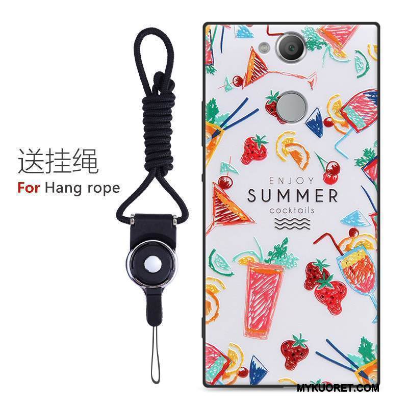 Kuori Sony Xperia Xa2 Ultra Sarjakuva Puhelimen Kuoret Keltainen, Kotelo Sony Xperia Xa2 Ultra Pehmeä Neste Trendi Pesty Suede