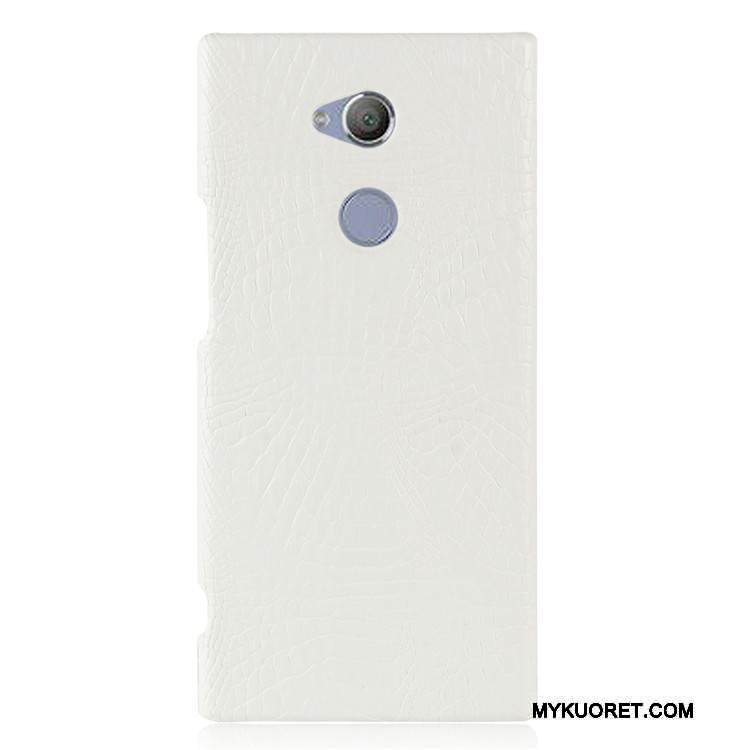 Kuori Sony Xperia Xa2 Ultra Vuosikerta Sininen Krokotiili, Kotelo Sony Xperia Xa2 Ultra Suojaus Puhelimen Kuoret Kova