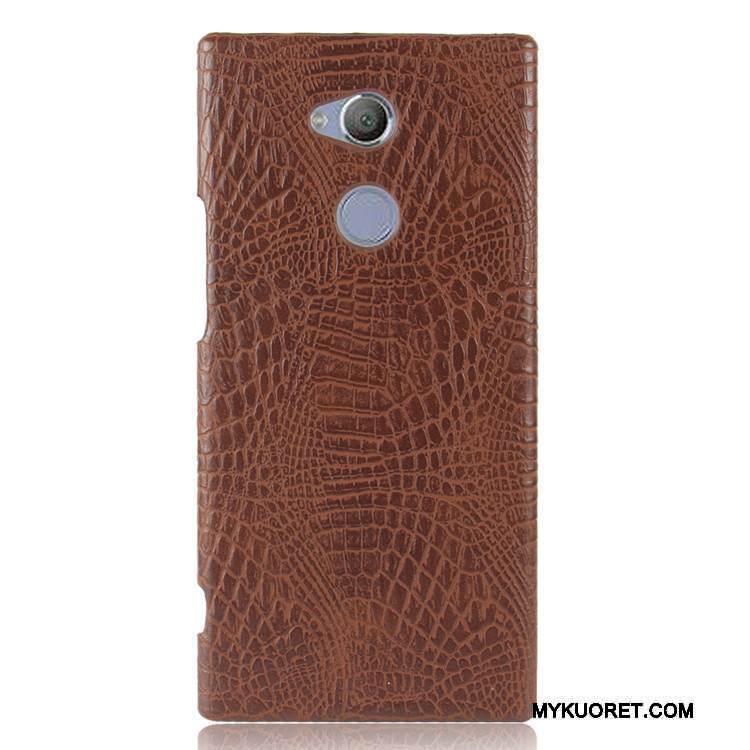 Kuori Sony Xperia Xa2 Ultra Vuosikerta Sininen Krokotiili, Kotelo Sony Xperia Xa2 Ultra Suojaus Puhelimen Kuoret Kova