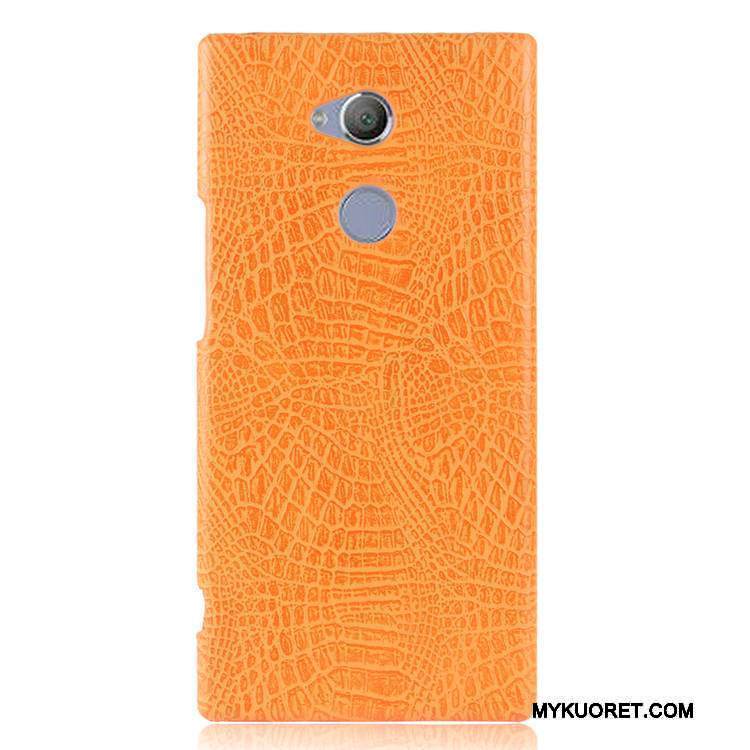 Kuori Sony Xperia Xa2 Ultra Vuosikerta Sininen Krokotiili, Kotelo Sony Xperia Xa2 Ultra Suojaus Puhelimen Kuoret Kova