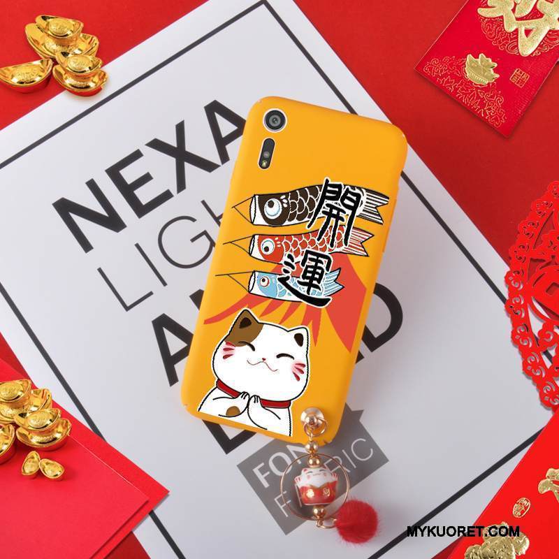 Kuori Sony Xperia Xz Festivaali Punainen, Kotelo Sony Xperia Xz Pesty Suede Kissa