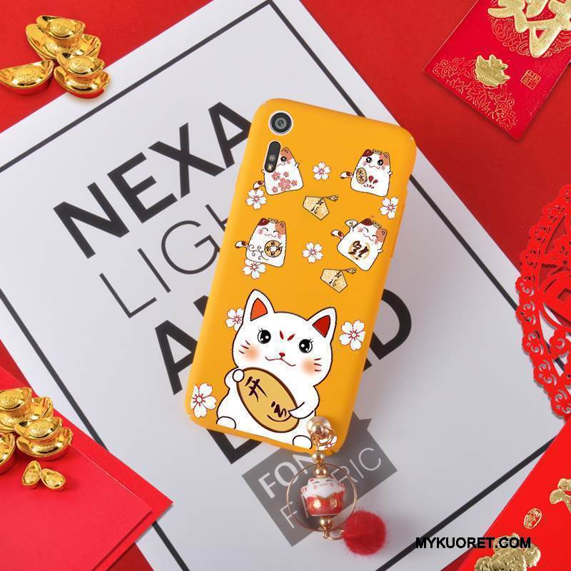 Kuori Sony Xperia Xz Festivaali Punainen, Kotelo Sony Xperia Xz Pesty Suede Kissa