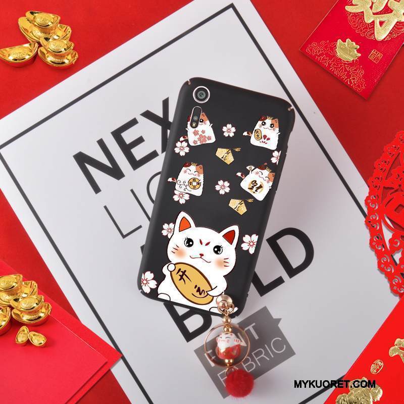 Kuori Sony Xperia Xz Festivaali Punainen, Kotelo Sony Xperia Xz Pesty Suede Kissa