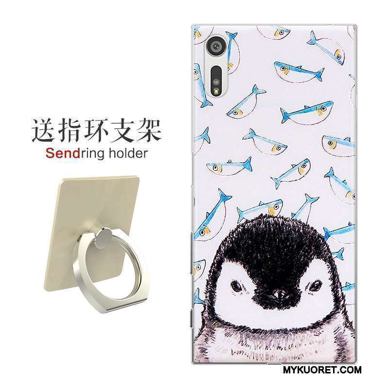 Kuori Sony Xperia Xz Kohokuviointi Punainen Kova, Kotelo Sony Xperia Xz Suojaus Puhelimen Kuoret