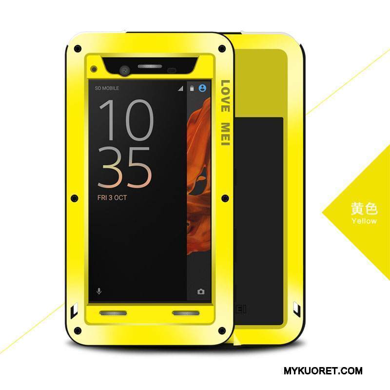 Kuori Sony Xperia Xz Laukut Kolme Puolustusta Keltainen, Kotelo Sony Xperia Xz Suojaus Murtumaton Puhelimen Kuoret