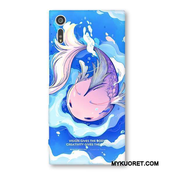 Kuori Sony Xperia Xz Laukut Persoonallisuus Sininen, Kotelo Sony Xperia Xz Kohokuviointi Malli Kova