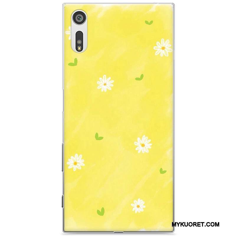 Kuori Sony Xperia Xz Luova Puhelimen Kuoret Keltainen, Kotelo Sony Xperia Xz Suojaus Kova