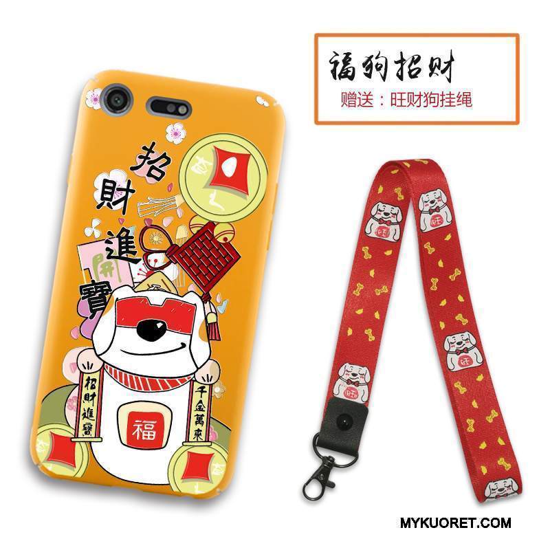 Kuori Sony Xperia Xz Premium Laukut Pesty Suede Keltainen, Kotelo Sony Xperia Xz Premium Suojaus Uusi Murtumaton