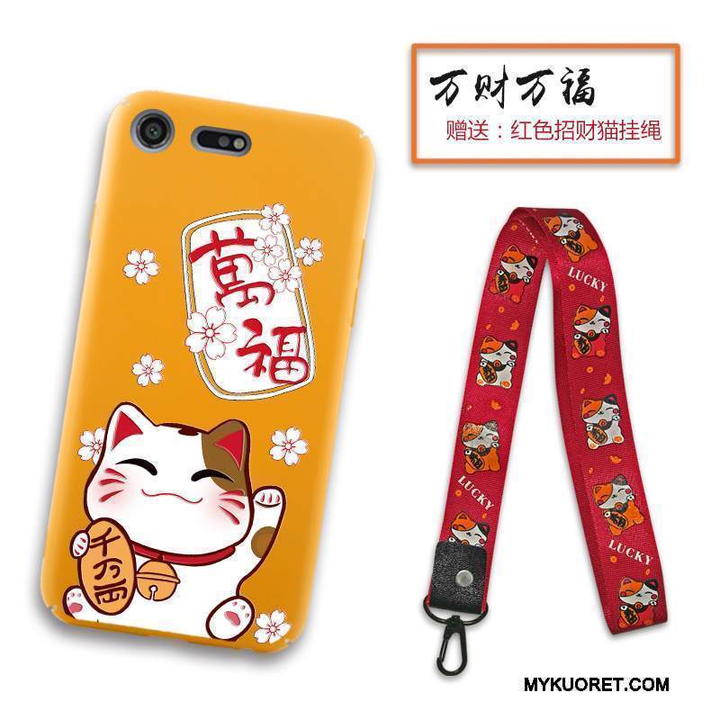 Kuori Sony Xperia Xz Premium Laukut Pesty Suede Keltainen, Kotelo Sony Xperia Xz Premium Suojaus Uusi Murtumaton