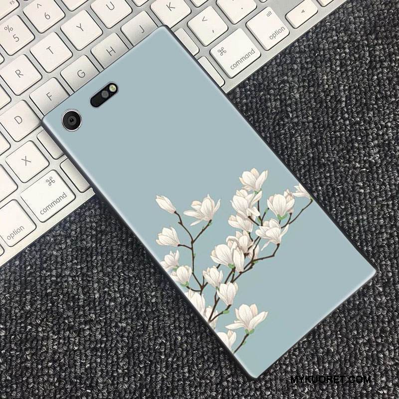 Kuori Sony Xperia Xz Premium Laukut Tuuli Kirsikka, Kotelo Sony Xperia Xz Premium Suojaus Sininen Puhelimen Kuoret