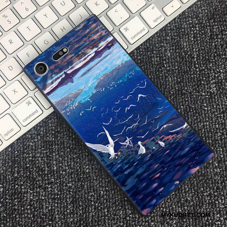 Kuori Sony Xperia Xz Premium Laukut Tuuli Kirsikka, Kotelo Sony Xperia Xz Premium Suojaus Sininen Puhelimen Kuoret