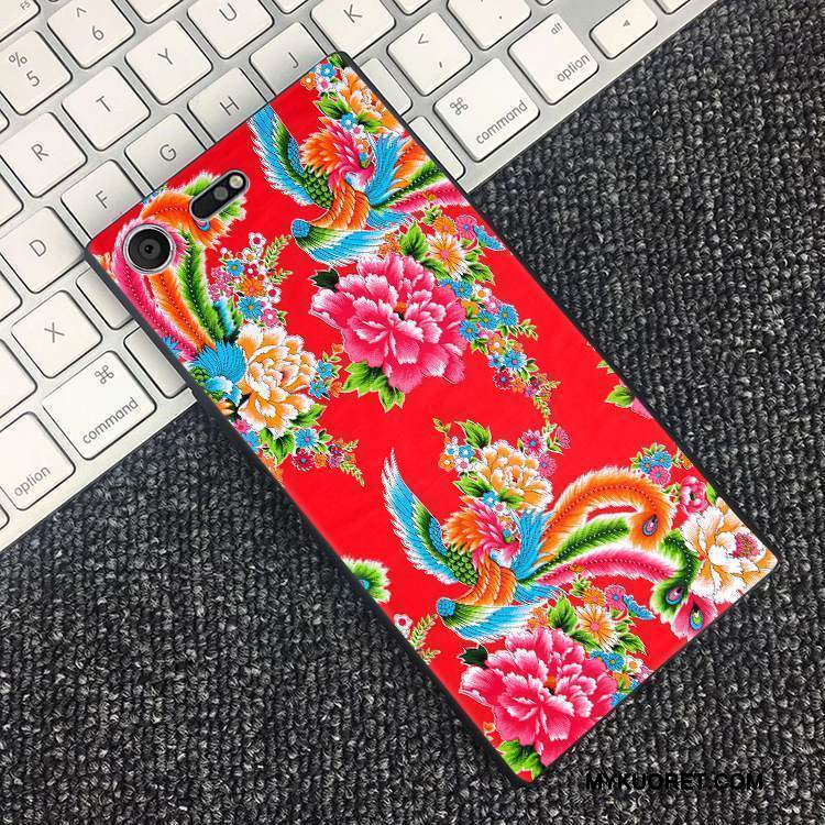 Kuori Sony Xperia Xz Premium Laukut Tuuli Kirsikka, Kotelo Sony Xperia Xz Premium Suojaus Sininen Puhelimen Kuoret