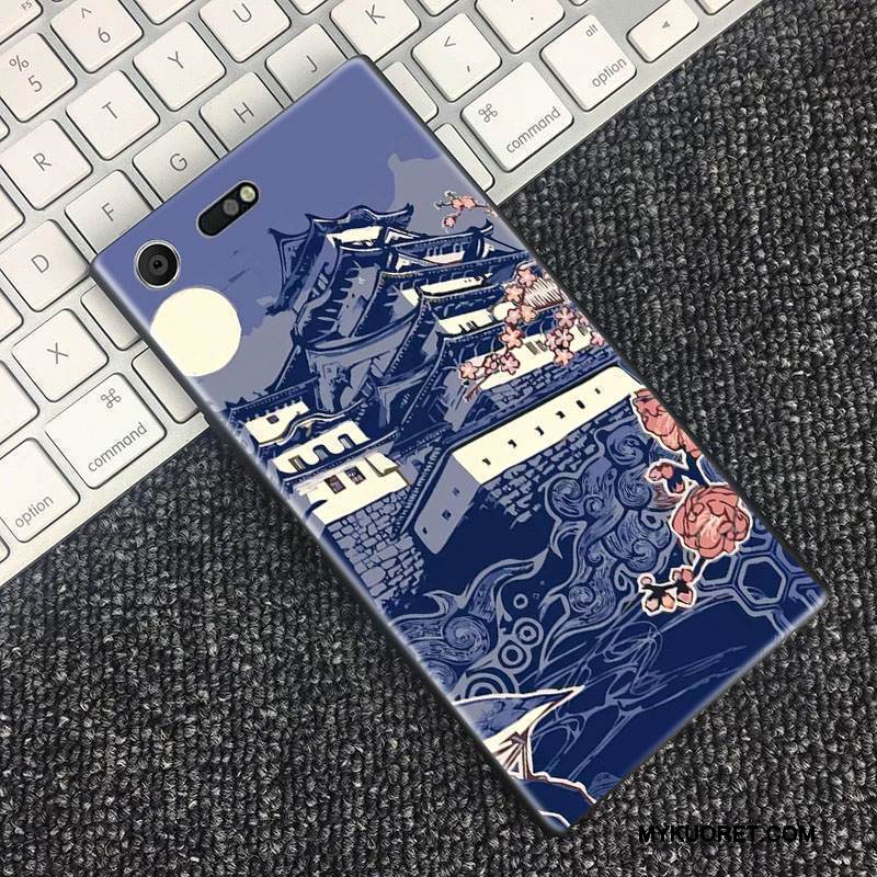 Kuori Sony Xperia Xz Premium Laukut Tuuli Kirsikka, Kotelo Sony Xperia Xz Premium Suojaus Sininen Puhelimen Kuoret