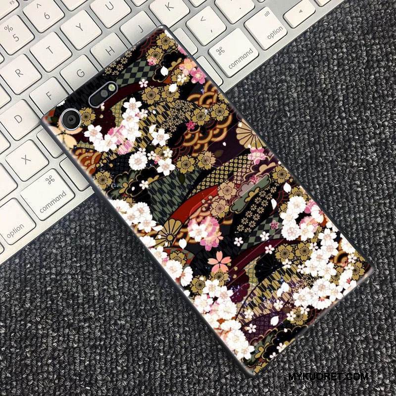 Kuori Sony Xperia Xz Premium Laukut Tuuli Kirsikka, Kotelo Sony Xperia Xz Premium Suojaus Sininen Puhelimen Kuoret