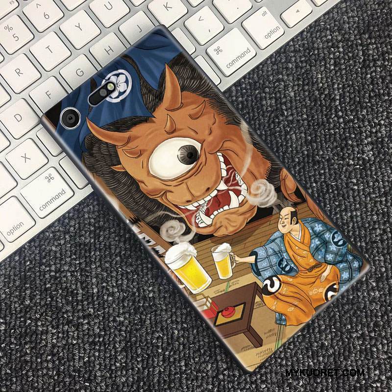 Kuori Sony Xperia Xz Premium Laukut Tuuli Kirsikka, Kotelo Sony Xperia Xz Premium Suojaus Sininen Puhelimen Kuoret